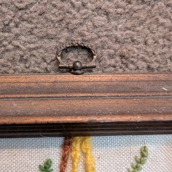 Frame Denim Green and Yellow Textile Botanical Wall Hanging - Picture 5 of 5